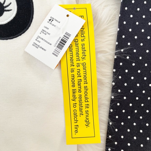 Gymboree Girls 2 Pajama Set Black/Pink Polka Dot Panda/Dog & Flowers NWT Size 4 - Picture 8 of 15